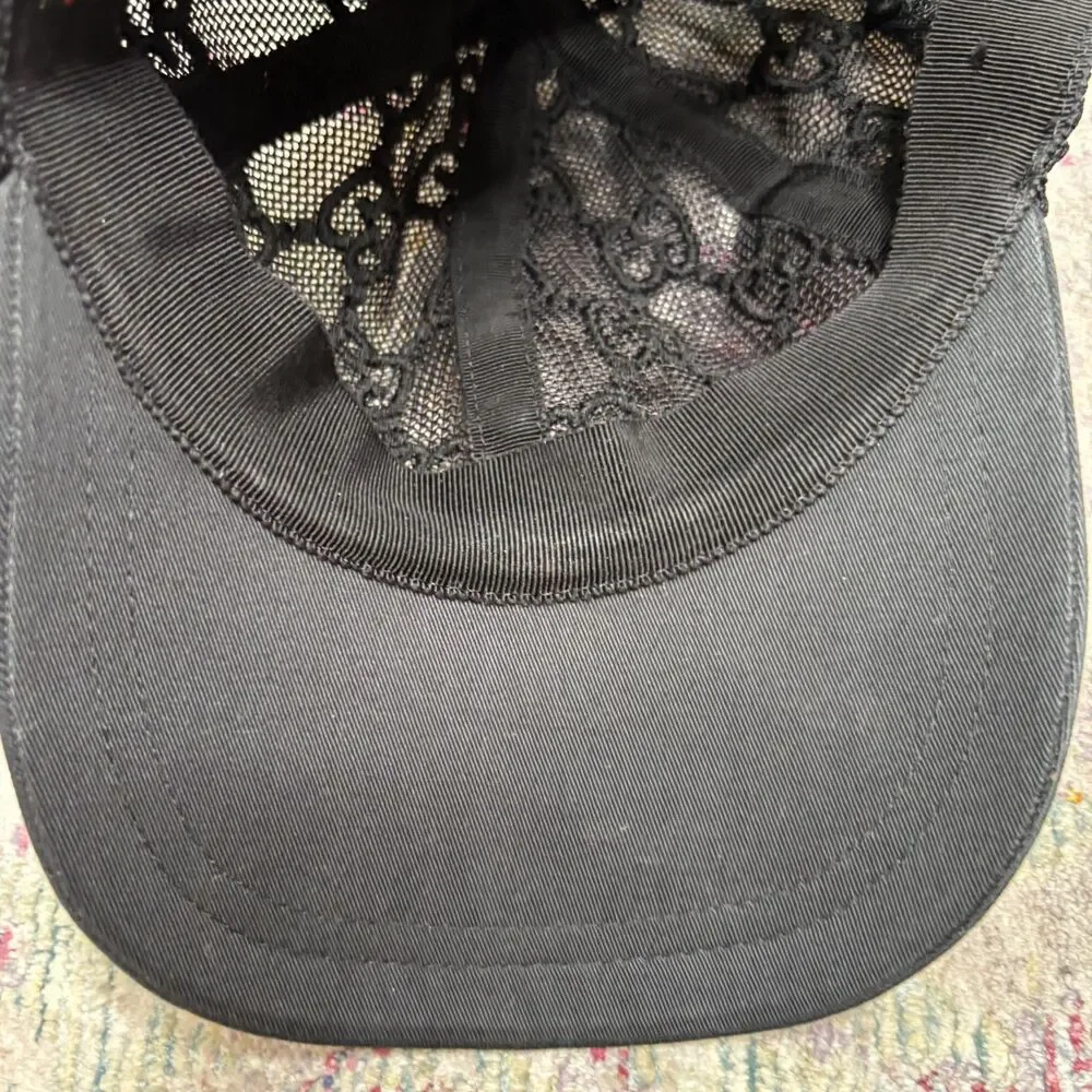 Gucci GG Embroidered Lace Baseball Cap Hat
